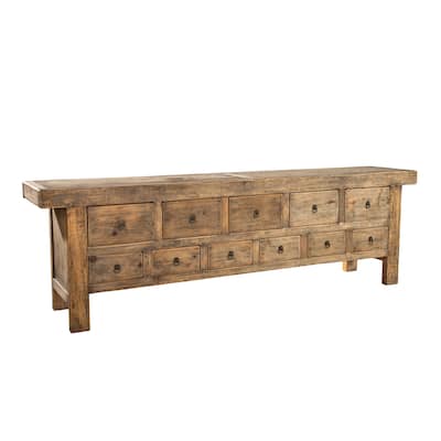 Old Pine 11-drawer Bank