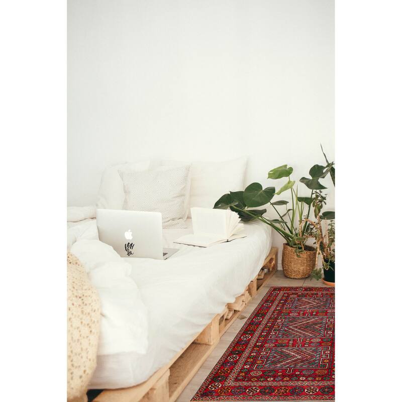 ECARPETGALLERY Hand-knotted Konya Anatolian Red Wool Rug - 5'1 x 9'4