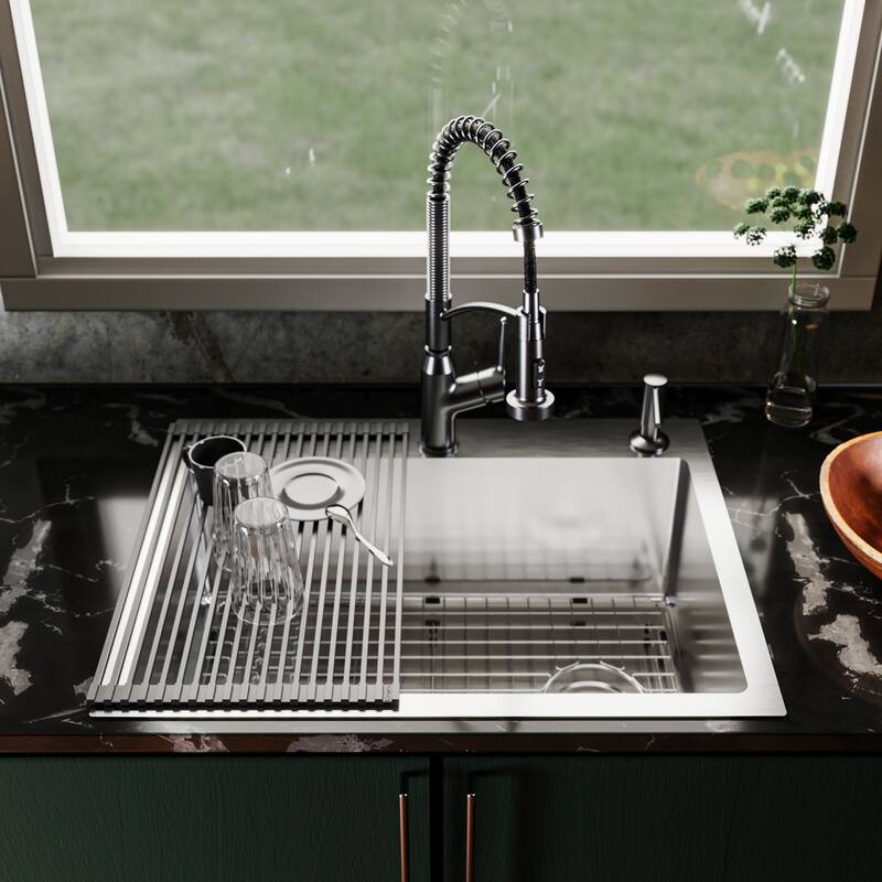 Karran USA TMSB2831-PK1 Fusion 28" Drop In Single Basin Stainless