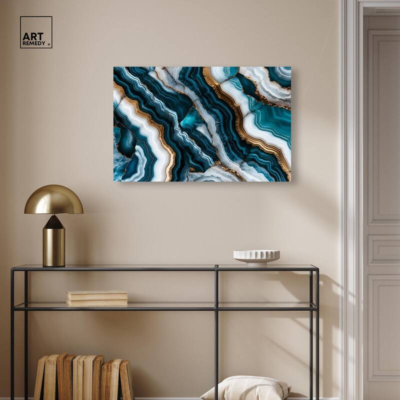 Teal Tides Treasure I Canvas by Art Remedy, Gallery Wrapped