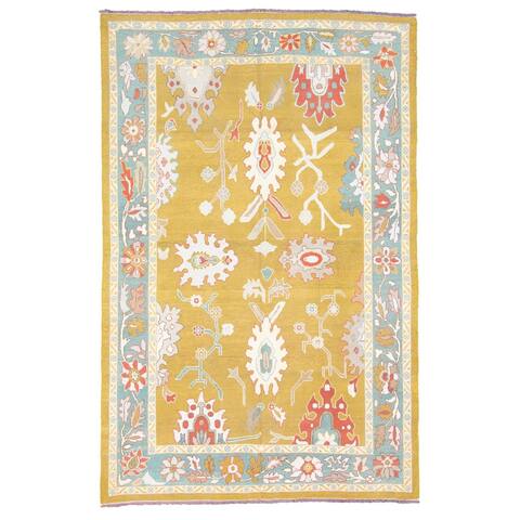 ECARPETGALLERY Hand-knotted Anatolian Authentic Dark Gold, Wool Rug - 5'8 x 8'11