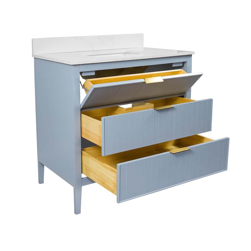 Evelyn 36-inch Vanity with Engineered Marble Top