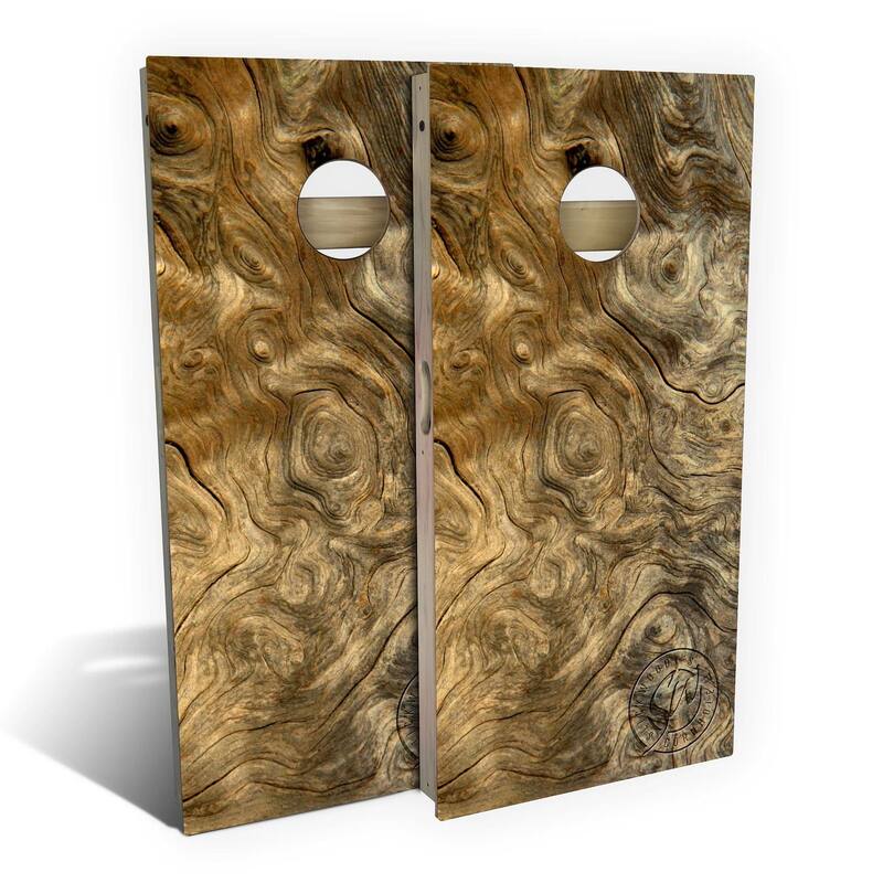 Buckeye Burlwood Outdoor Cornhole Board Set - Backyard 2x4 - NO Accessories
