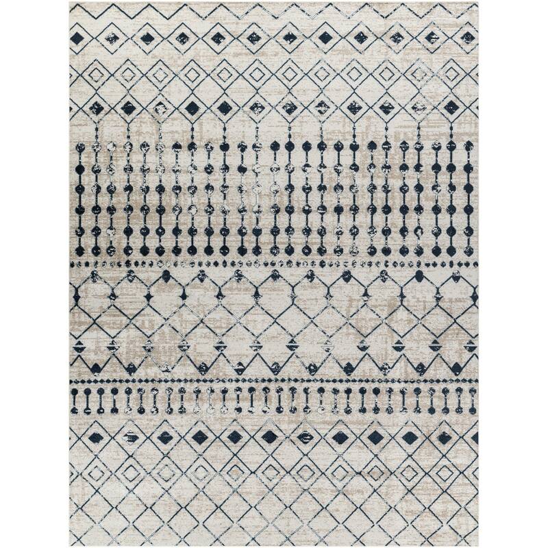 Livabliss Lavadora Bohemian Diamond Washable Area Rug