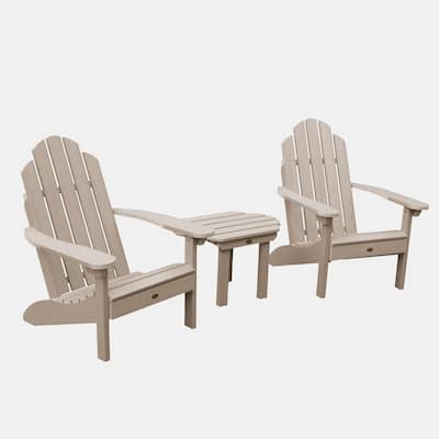 2 Classic Westport Adirondack Chairs and Side Table