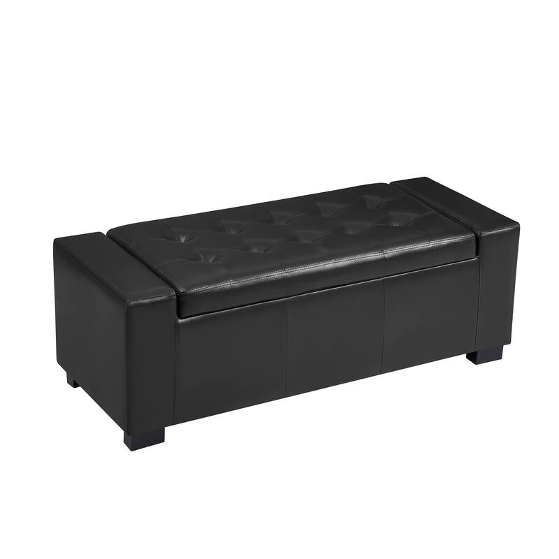 Faux Leather Upholstery Storage Ottoman Bench Bed Bath & Beyond