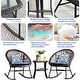 preview thumbnail 32 of 30, OVIOS 3-piece Patio Rocking Chair Bistro Set with Glass Coffee Table