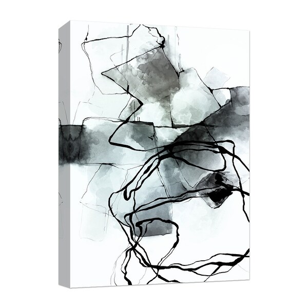 Ptm Images 9 124789 Ptm Canvas Collection 10 X 8 Tumbling Lines Cool Tones Ii Giclee Abstract Art Print On Canvas