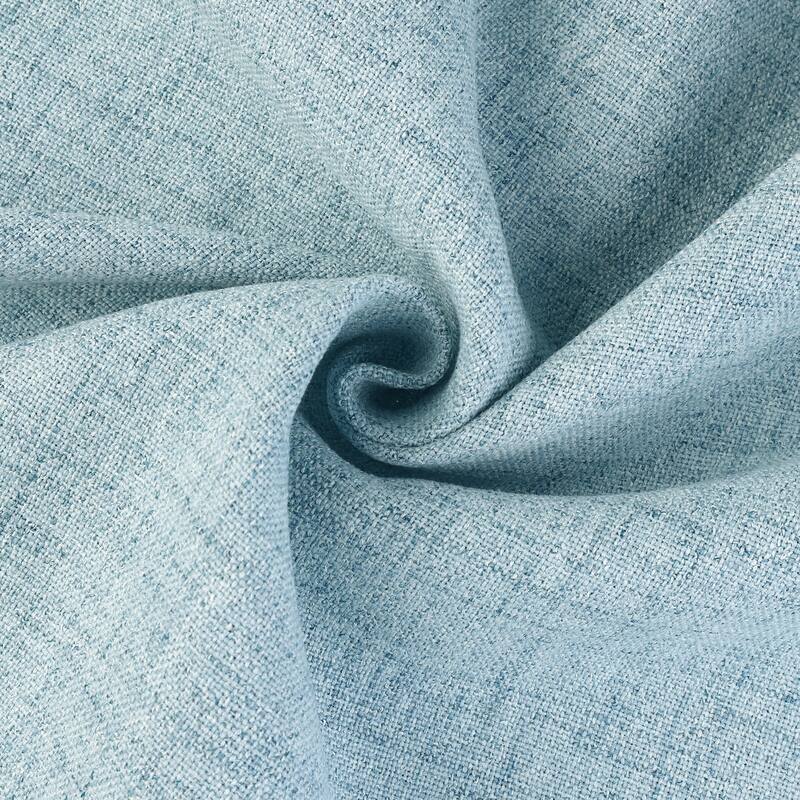 1Pcs Rectangle Tablecloth with Tassels, Wrinkle Resistant Cotton Linen - Light Blue - 52x87inch