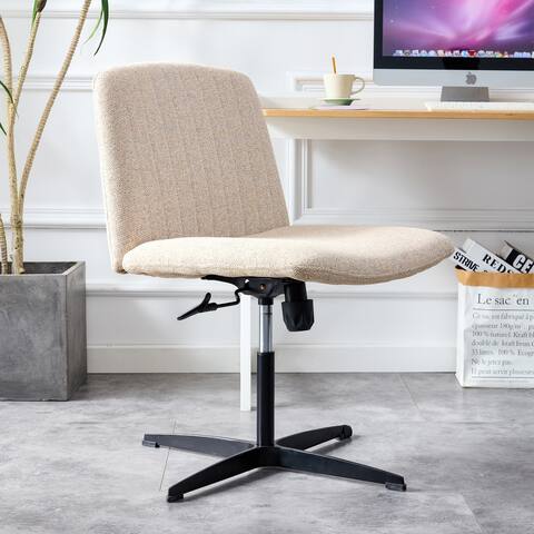 Home Computer Chair Office Chair Adjustable 360  Swivel Cushion Chair With Black Foot Swivel Desk Chair, No Wheels