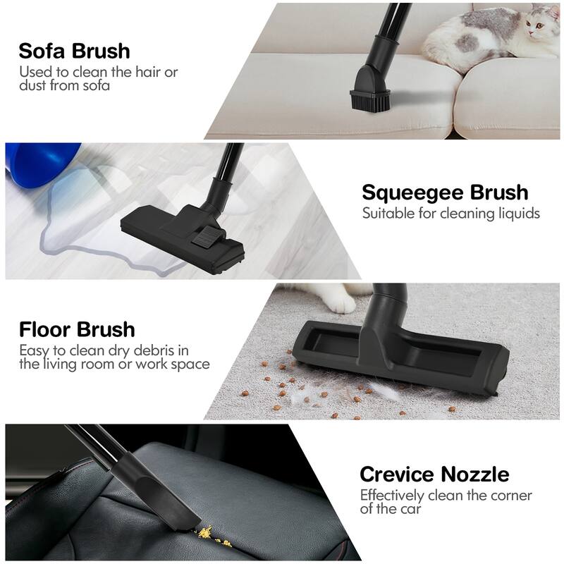 6.6 Gallon 4.8 Peak HP Wet/Dry Vacuum 3 in 1 Shop Vacuum Cleaner - See Details