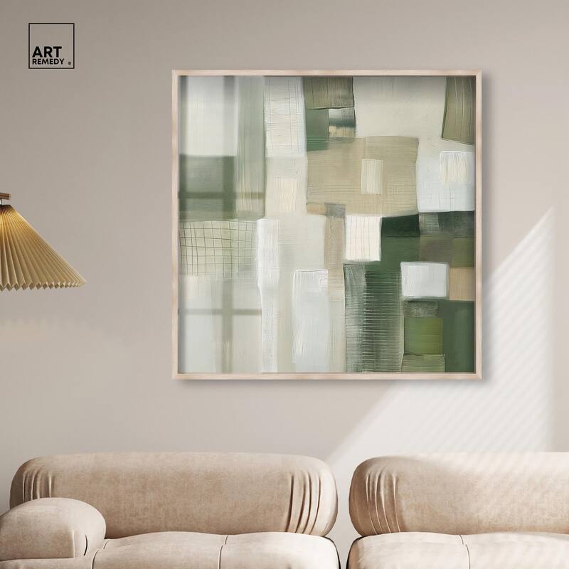 Pale Jade Green II Shadowbox by Art Remedy