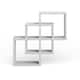 White Intersecting Squares Decorative Wall Shelf