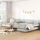 preview thumbnail 3 of 7, Multifunctional Full over Full Metal Bunk Bed With Trundle,Save Space or Split Into 2 Beds
