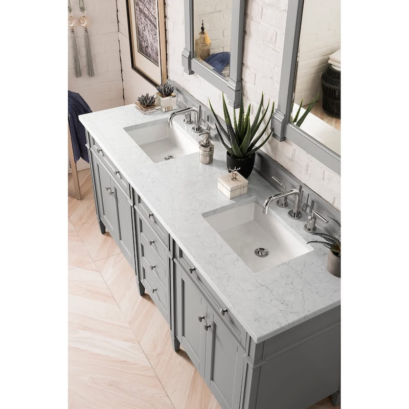 James Martin Vanities Brittany 72" Double Vanity, Urban Gray