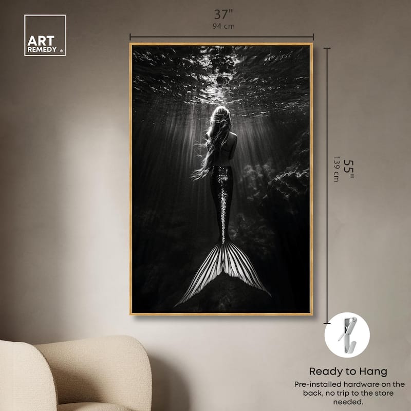 Mermaid Night Canvas by Art Remedy