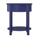 preview thumbnail 26 of 55, Fillmore 1-Drawer Oval Wood Shelf Accent End Table by iNSPIRE Q Modern