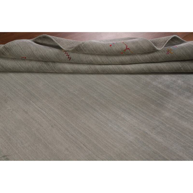 Gabbeh Area Rug Handmade Tribal / Striped Wool Carpet - 7'11"x 9'9"