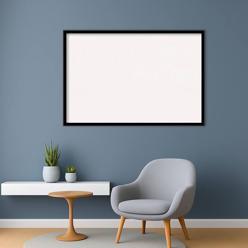 Incline Black Wood Framed Cork Board - Bulletin Board, Organization Board, Pin Board