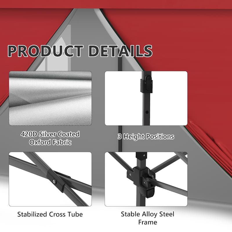 Ainfox 10x20 Heavy Duty Pop up Canopy Tent,Outdoor Shade Instant Folding Event Gazebo with Wheeled Bag
