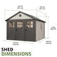 preview thumbnail 5 of 9, Lifetime Storage Building (11' x 11')