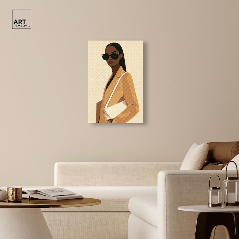 Elegant Coat Gal Canvas by Art Remedy, Gallery Wrapped