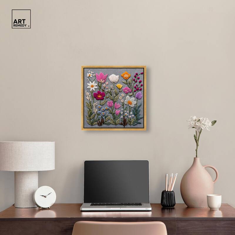 Fabric Flora Canvas by Art Remedy