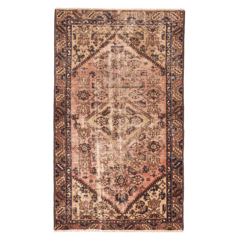ECARPETGALLERY Hand-knotted Antalya Vintage Copper Wool Rug - 3'4 x 6'3
