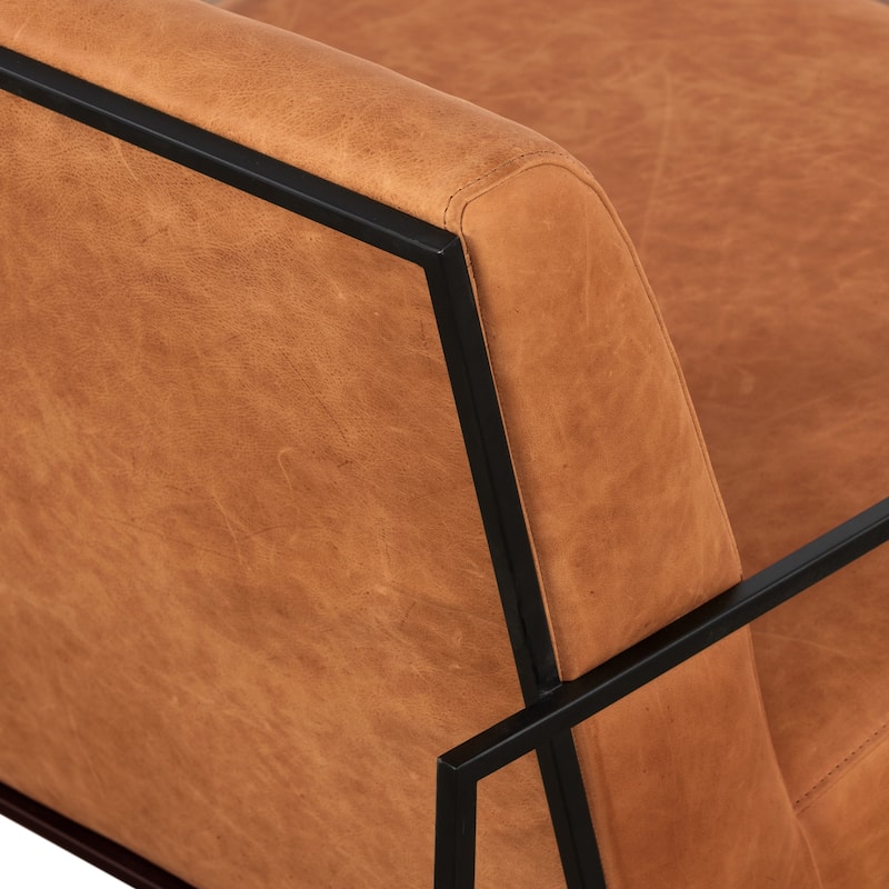 Poly & Bark Bo Lounge Chair - Full Grain Genuine Italian Leather