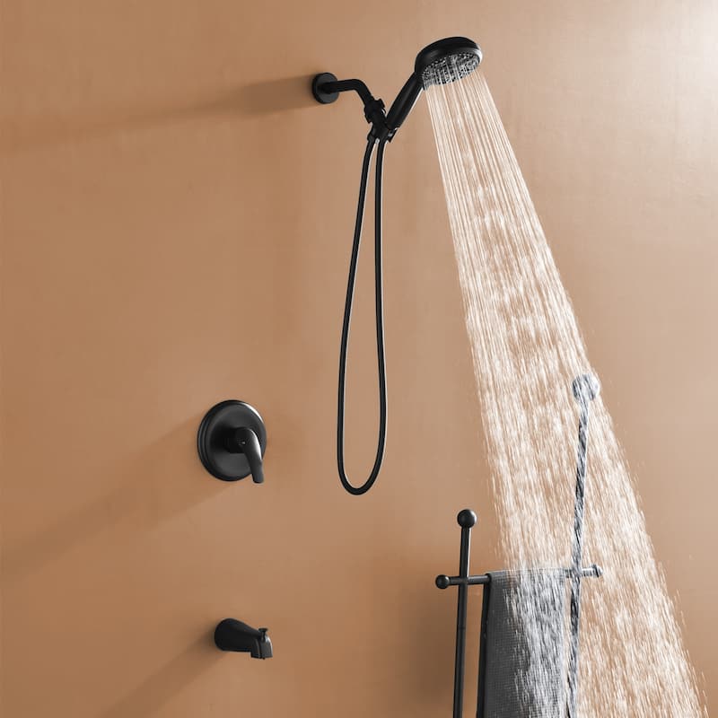 Modland Pressure Balance Shower Faucet Set 10-Setting Handheld Spray cUPC Anti-Scald Brass Valve Kit