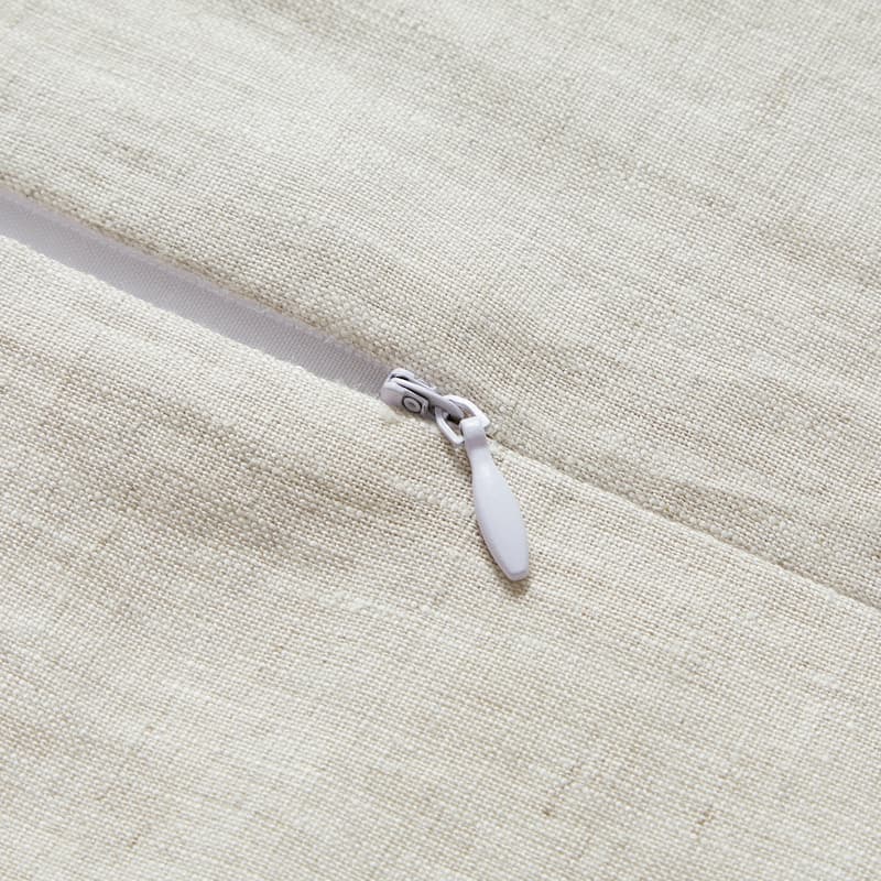 HiEnd Accents 100% French Flax Linen Long Lumbar Pillow, 14"x42"