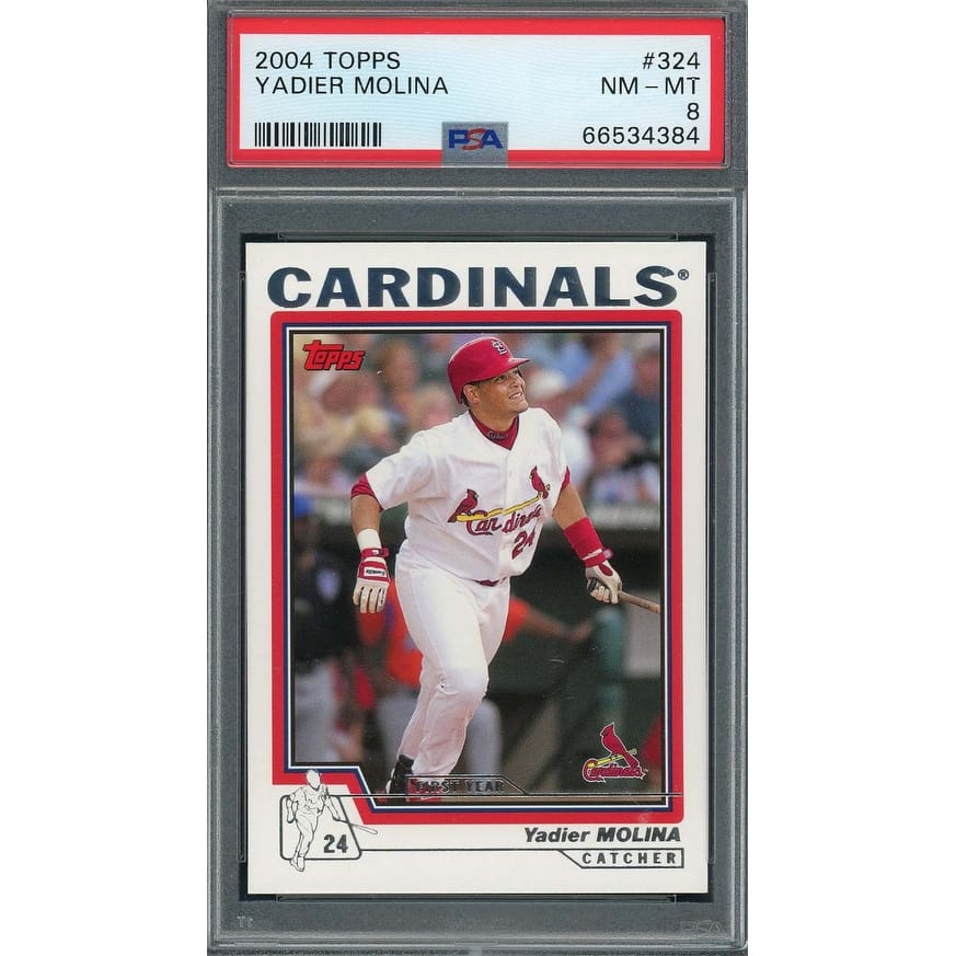 Yadier Molina 2004 Topps Baseball Rookie Card RC #324 Graded PSA 8 - 8'6" x 11'6"