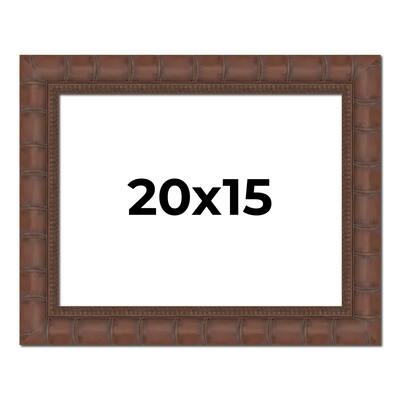 20x15 Frame Pewter Solid Wood Picture Frame Width 1.625 Inches | Interior Frame Depth 0.6875 Inches