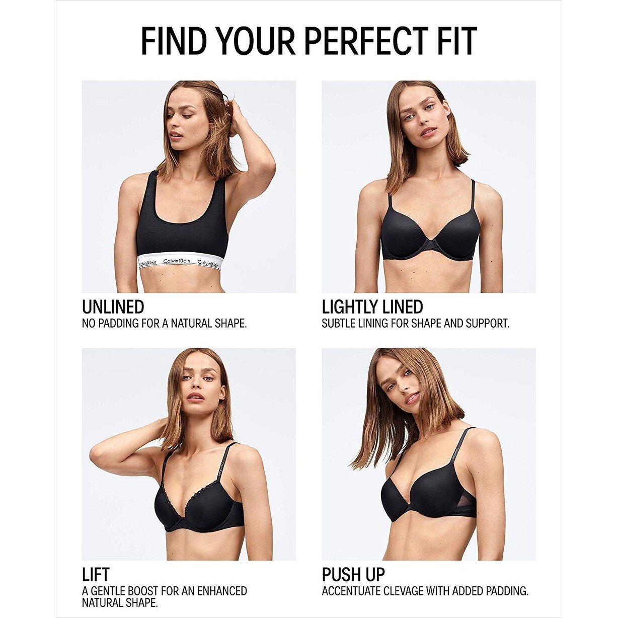 calvin klein women's invisibles lightly lined v neck bralette