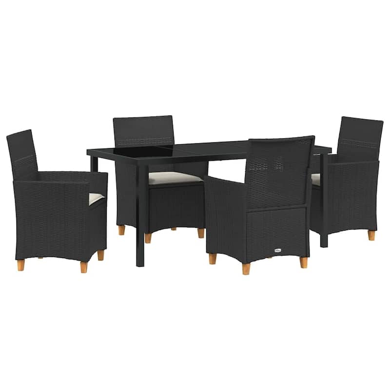vidaXL Garden Dining Set Poly Rattan