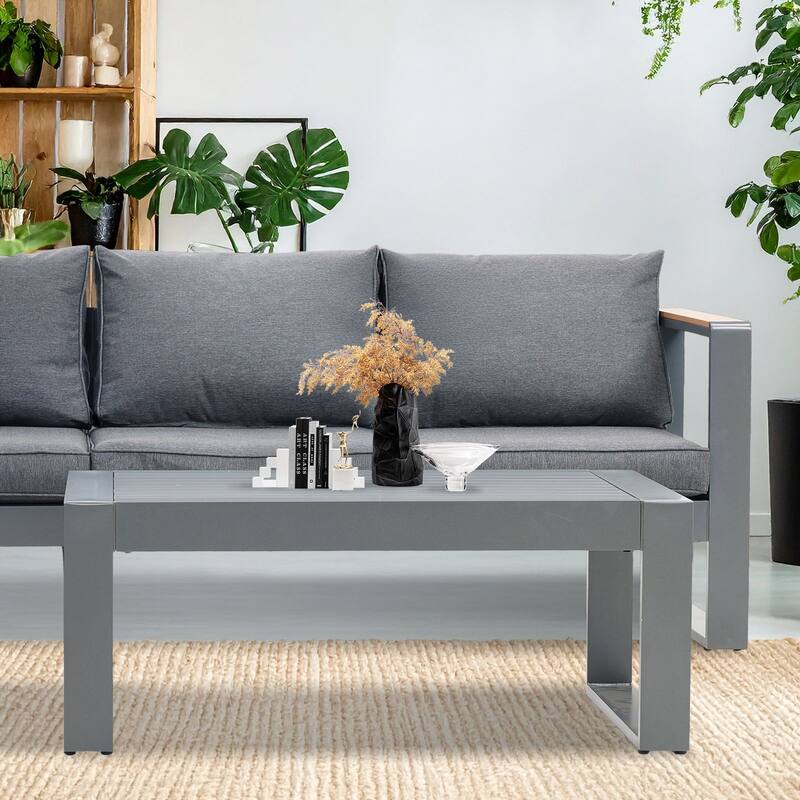 Aoodor Aluminum Outdoor Coffee Table - Stylish and Durable Addition to Your Outdoor Space