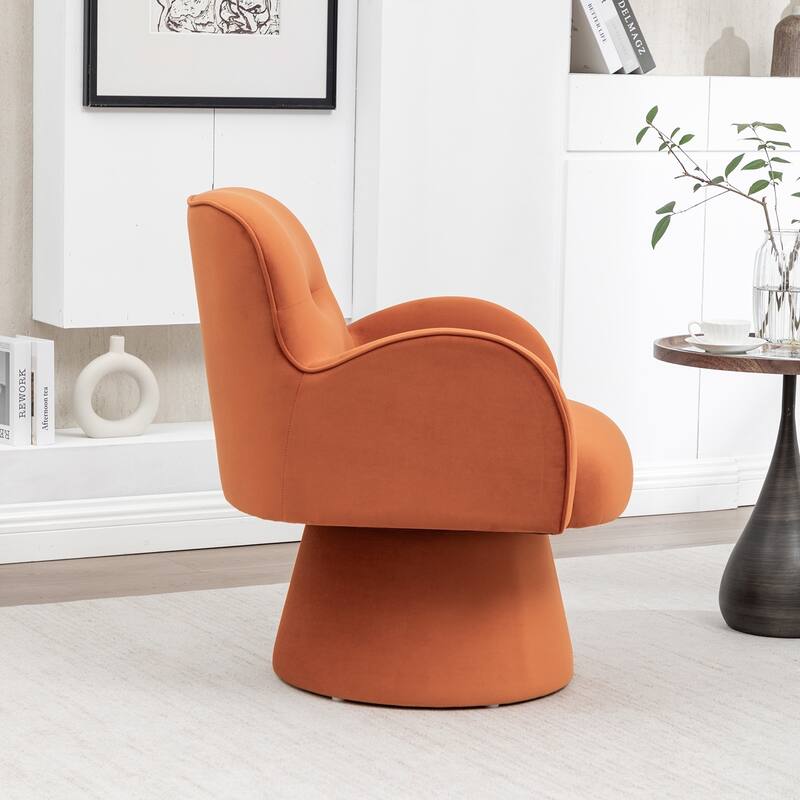 SEYNAR Modern Glam Velvet 360 Degree Swivel Armchair