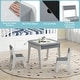 preview thumbnail 7 of 7, Gymax 3-in-1 Kids Wooden Table & 2 Chairs Set w/ Storage Detachable