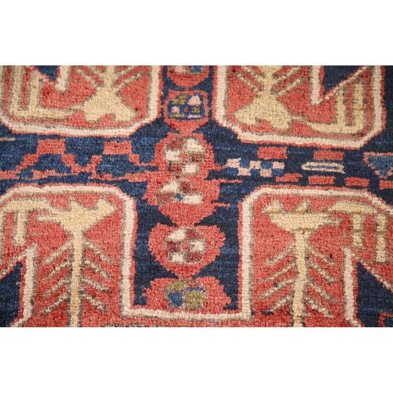 Tribal Meshkin Persian Runner Rug Vintage Wool Carpet - 3'4"x 9'5"