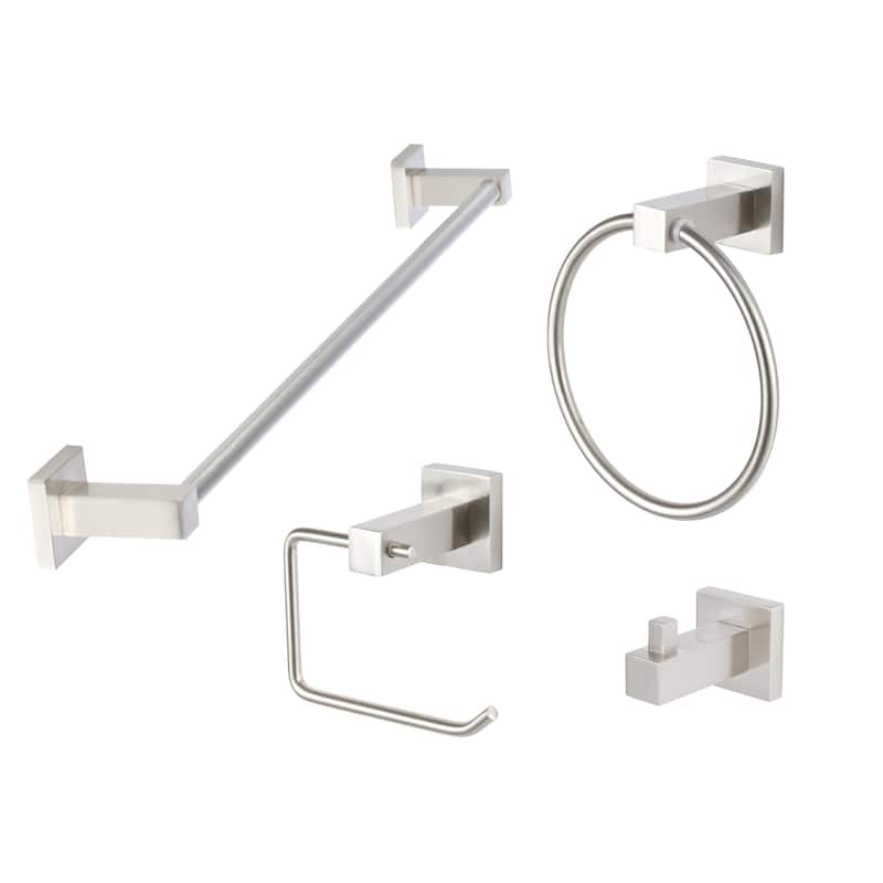 Sure-Loc BD-SET-PH1 Baden 4 Piece Bathroom Package with 30" Towel Bar, - Satin Nickel