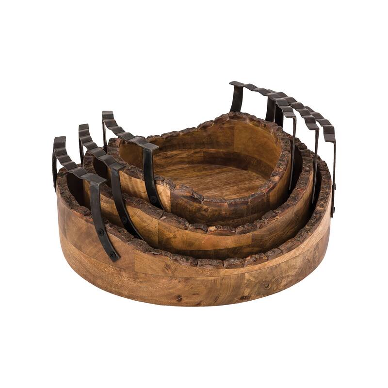 Elk Home Hartley Natural Finish Wooden 12 Inch Wide Bowl