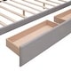 preview thumbnail 14 of 49, Upholstered Platform Bed with Drawers and Trundle, Queen Size, Linen Fabric, for Bedroom