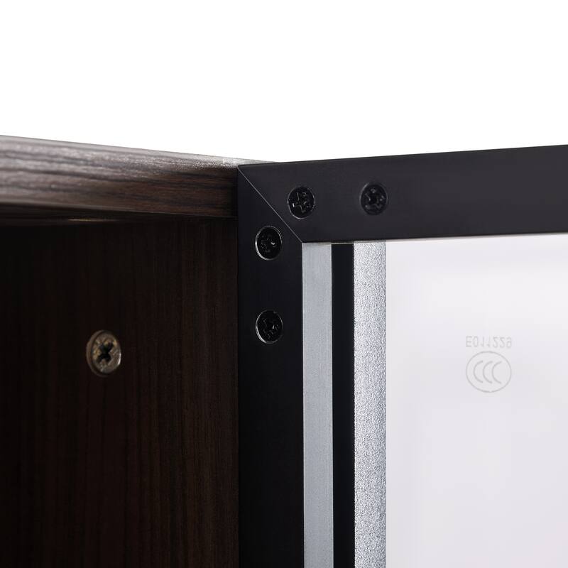51.2'' Tall Lighted Display Cabinet with Tempered Glass Door