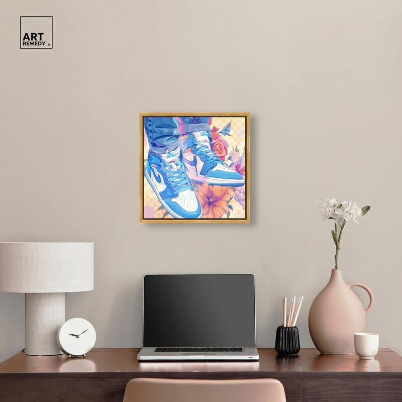 Sneakers in Bloom Canvas by Art Remedy