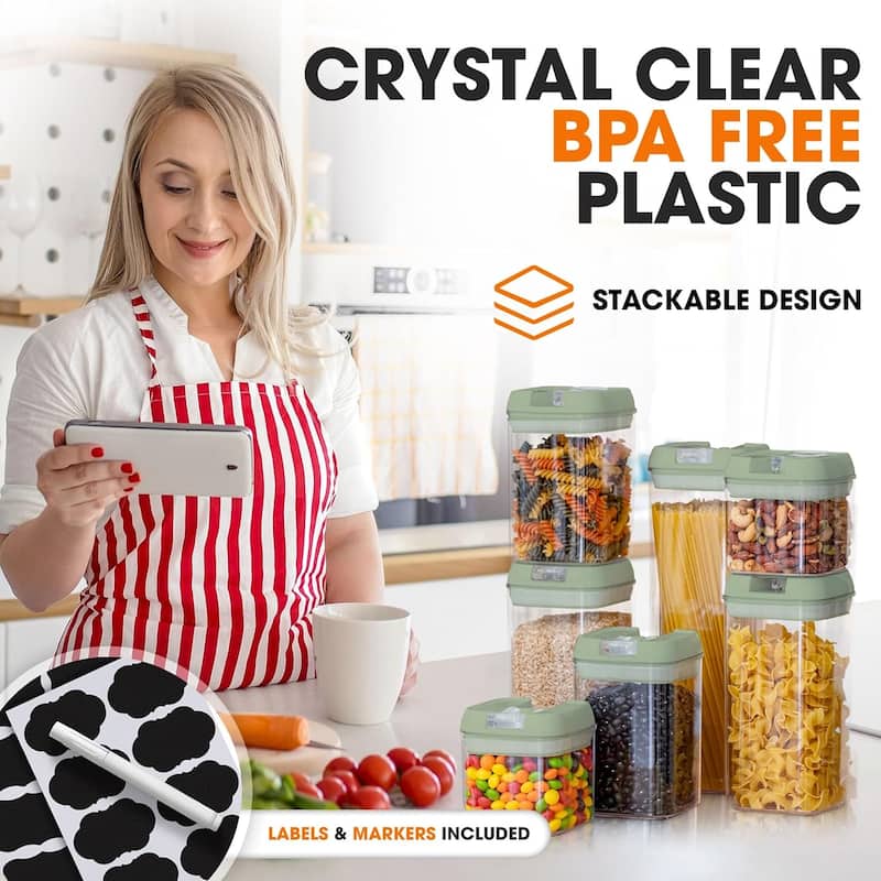 Cheer Collection 7-piece Stackable Airtight Food Storage Container Set