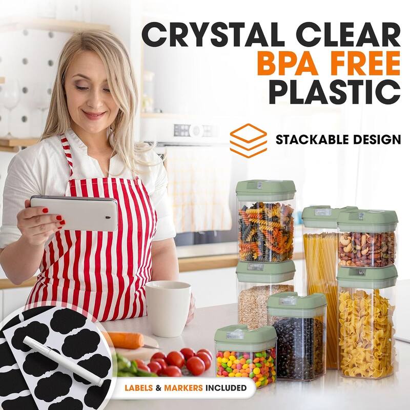 Cheer Collection 7-piece Stackable Airtight Food Storage Container Set