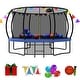 preview thumbnail 5 of 7, 12FT Recreational Kids Trampoline with Safety Enclosure Net, Ladder and Flag Parts