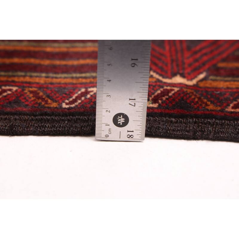 ECARPETGALLERY Hand-knotted Teimani Dark Burgundy Wool Rug - 3'10 x 6'1