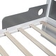 preview thumbnail 12 of 26, Twin Size Boat-Shaped Platform Bed Frame with 2 Drawers & Storage Box