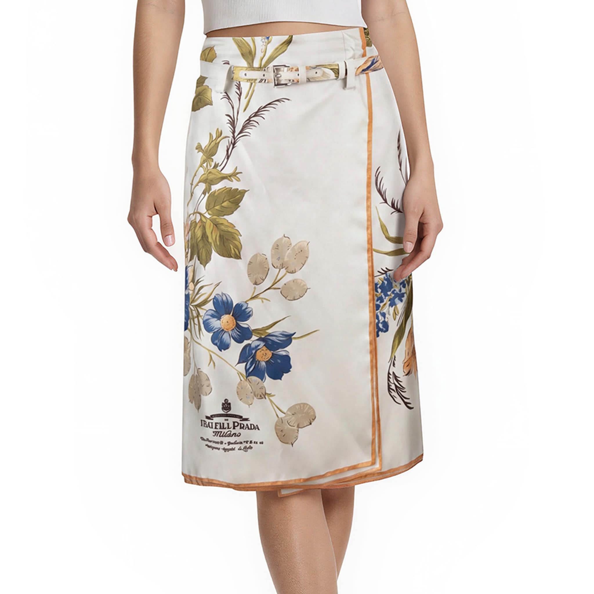 Prada Silk Twill Skirt